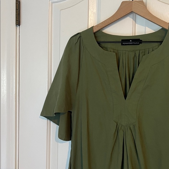 Tuckernuck x Pomander Place | Olive Green Finley Flutter Sleeve Dress XS Classic - Picture 7 of 15